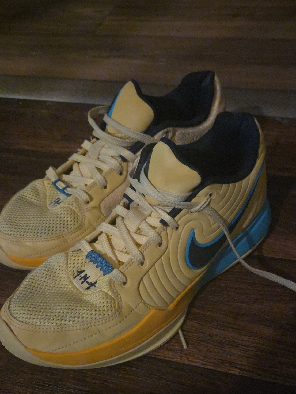 Nike Men’s Yellow & Blue Low-Top Sneakers